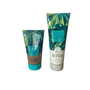Bath & Body Works Thailand Sweet Kiwi Starfuit Exfoliating Body Scrub & Wash Set